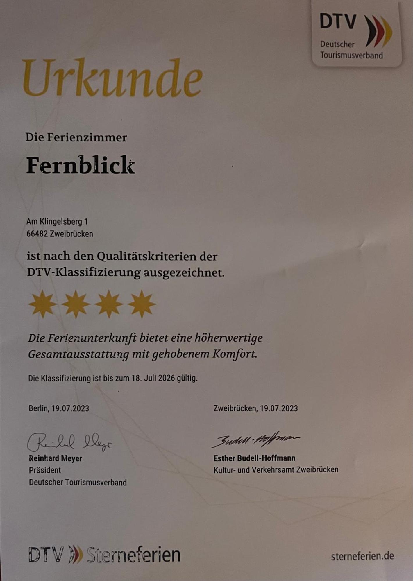 Fernblick Leilighet Zweibrücken Eksteriør bilde
